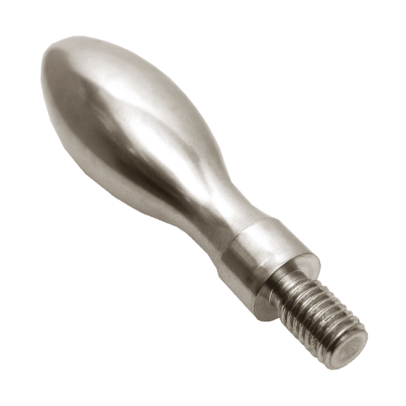 Stainless Steel Threaded Solid Handle - Rounded