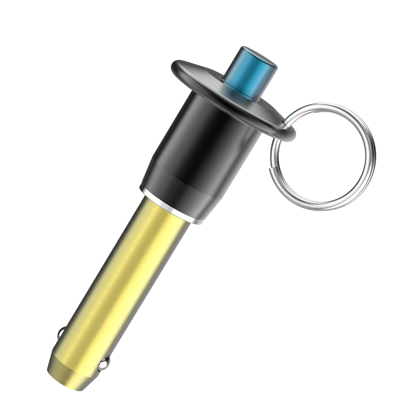 Button Handle Ball Lock Pin - Steel